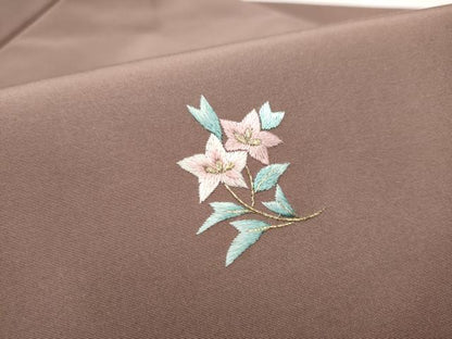 平和屋着物●九寸名古屋帯　総刺繍　草花文　金糸　CABJ4973hy