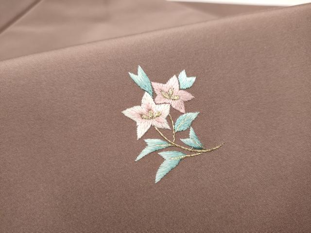 平和屋着物●九寸名古屋帯　総刺繍　草花文　金糸　CABJ4973hy