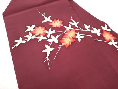 平和屋着物●九寸名古屋帯　枝花文　正絹　逸品　CABJ4976hy