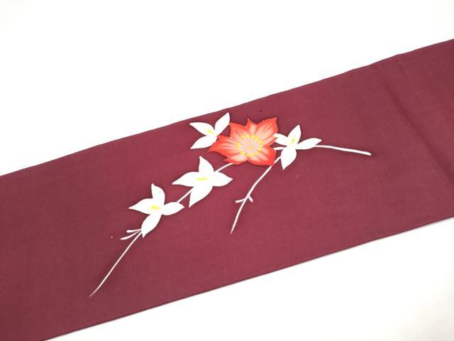 平和屋着物●九寸名古屋帯　枝花文　正絹　逸品　CABJ4976hy
