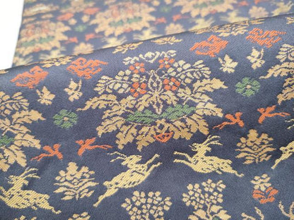 平和屋着物●名物裂一筋　西陣・あらいそ謹製　全通柄　本袋帯　鳥獣花卉紋　共箱付き　正絹　逸品　CABJ4994hy