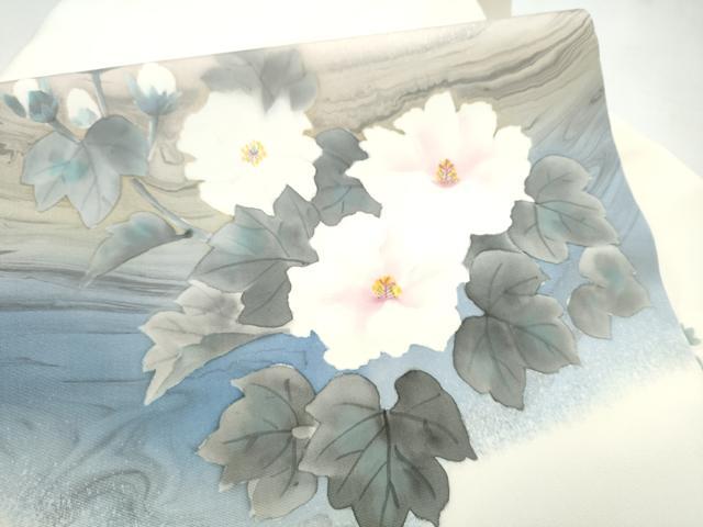 平和屋着物●伝統工芸士　範人　塩瀬　九寸名古屋帯　墨流し染め　そよ風　三越扱い　共箱付き　正絹　逸品　CABJ4997hy