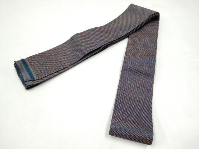 平和屋着物●男性　本場筑前博多織　角帯　霞文　証紙付き　正絹　逸品　CABJ5003hy