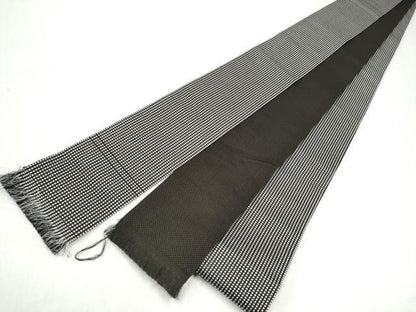 平和屋着物●男性　角帯　格子柄　正絹　逸品　CABJ5015hy
