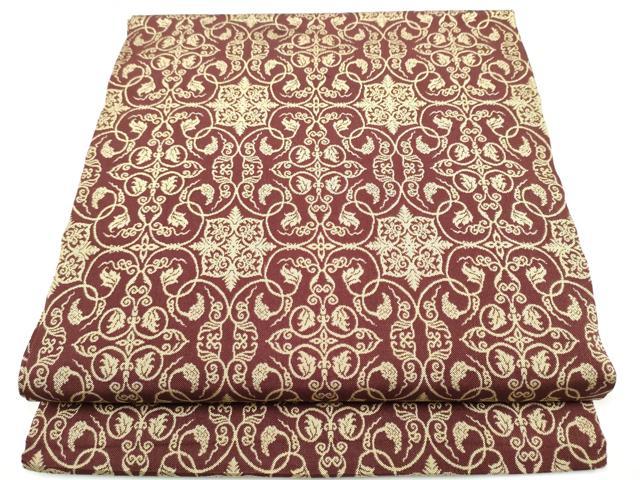平和屋着物●全通柄　九寸名古屋帯　花唐草文　正絹　逸品　CABJ5020hy