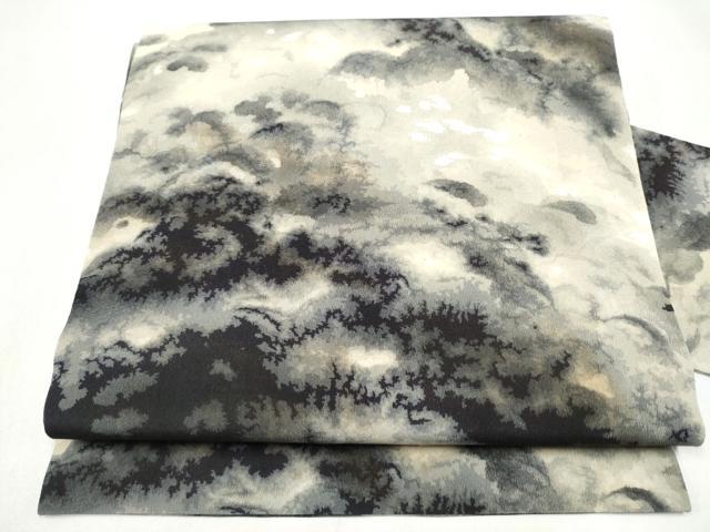 平和屋着物●全通柄　九寸名古屋帯　樹林文　金彩　正絹　逸品　CABJ5028hy