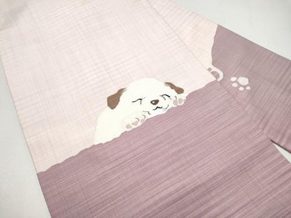 平和屋着物●九寸名古屋帯　犬　正絹　逸品　CABJ5036hy