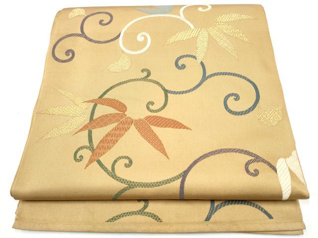 平和屋着物●六通柄　本袋帯　笹唐草文　正絹　逸品　CABJ5047hy