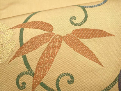 平和屋着物●六通柄　本袋帯　笹唐草文　正絹　逸品　CABJ5047hy