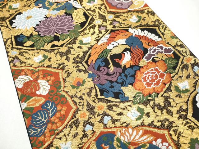 平和屋着物●六通柄袋帯　唐織　草木染　明五彩隋唐錦　金糸　正絹　逸品　CABJ5055hy