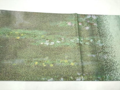 平和屋着物●太鼓柄袋帯　刺繍　舞花文　金銀糸　正絹　逸品　CABJ5059hy