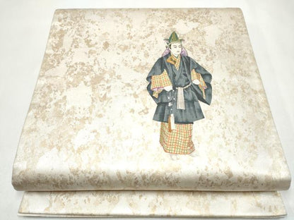 平和屋着物●太鼓柄袋帯　土蜘　金糸　引箔　正絹　逸品　CABJ5044hy