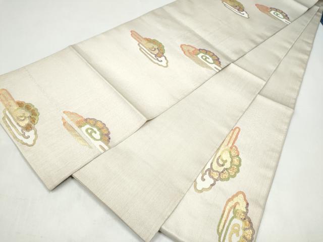 平和屋着物●洛風林　工芸帯地　六通柄　本袋帯　雲龍　金糸　正絹　逸品　CABJ5063hy