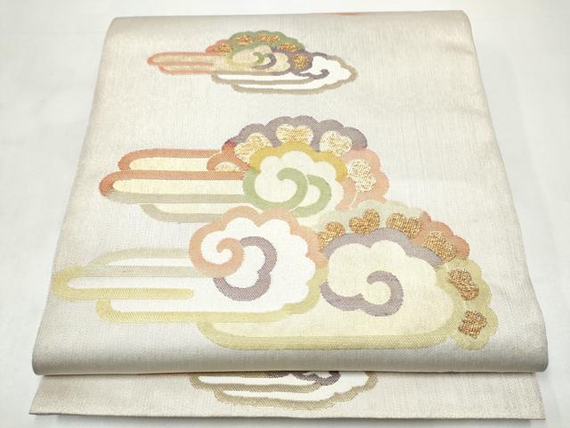 平和屋着物●洛風林　工芸帯地　六通柄　本袋帯　雲龍　金糸　正絹　逸品　CABJ5063hy