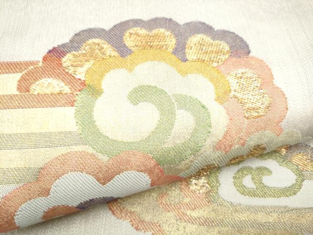 平和屋着物●洛風林　工芸帯地　六通柄　本袋帯　雲龍　金糸　正絹　逸品　CABJ5063hy