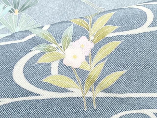 平和屋着物●訪問着　雪輪草花文　暈し染め　金彩　正絹　逸品　CABJ5066hy