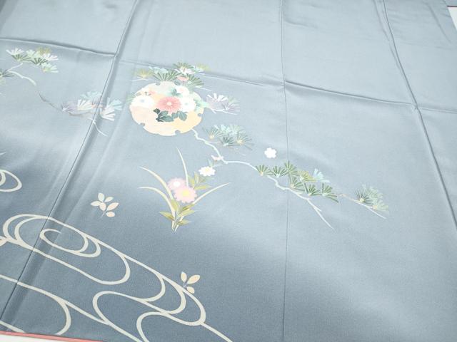 平和屋着物●訪問着　雪輪草花文　暈し染め　金彩　正絹　逸品　CABJ5066hy