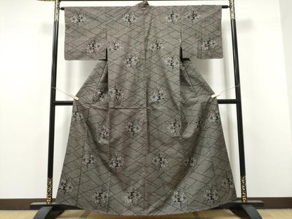 平和屋着物●本場大島紬　7マルキ　百合　正絹　逸品　未使用　CABJ5067hy