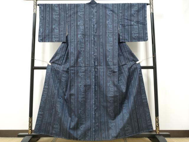 平和屋着物●上質な紬　風景文　正絹　逸品　CABJ5072hy