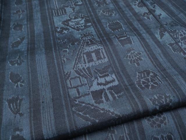 平和屋着物●上質な紬　風景文　正絹　逸品　CABJ5072hy