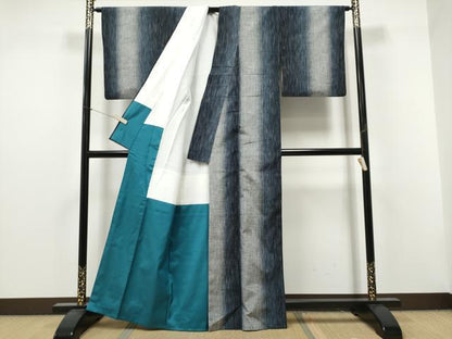 平和屋着物●上質な紬　霞文　正絹　逸品　CABJ5073hy