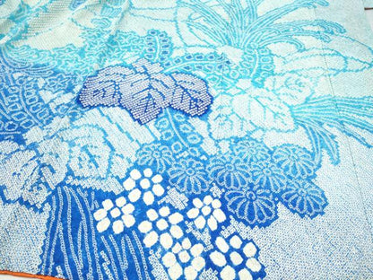 平和屋着物●豪華振袖　総絞り　檜扇舞花文　暈し染め　正絹　逸品　CABJ5074hy