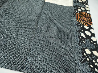 平和屋着物●豪華振袖　総絞り　駒刺繍　枝梅文　黒地　正絹　逸品　CABJ5075hy