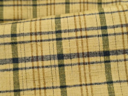 平和屋着物●上質な紬　格子柄　正絹　逸品　CABJ5080hy