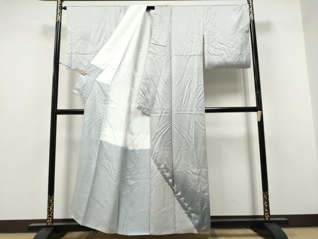 平和屋着物●訪問着　総刺繍　絞り　飛鶴松竹梅　暈し染め　金糸　正絹　逸品　CABJ5085hy