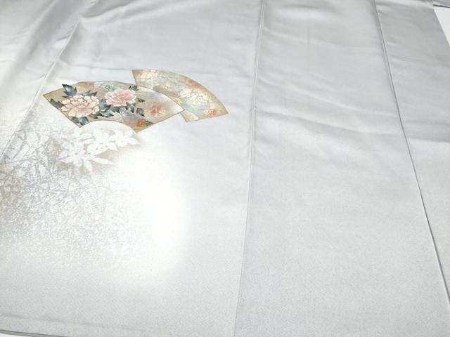 平和屋着物●訪問着　地紙草花文　暈し染め　金彩　正絹　逸品　CABJ5086hy