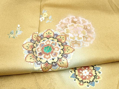 平和屋着物●訪問着　螺鈿　正倉院花文　蛍暈し　金銀彩　正絹　逸品　未使用　CABJ5088hy