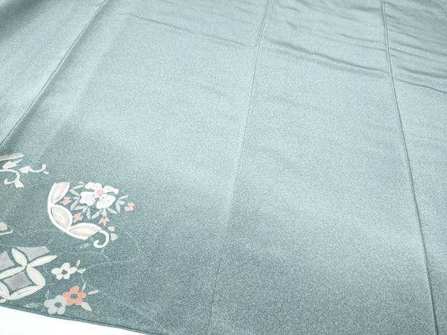 平和屋着物●中国三大刺繍　スワトウ刺繍　総刺繍　訪問着　地紙更紗花文　暈し染め　金糸　正絹　逸品　未使用　CABJ5090hy