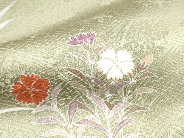 平和屋着物●訪問着　刺繍　屏風松竹梅花文　金彩　正絹　逸品　CABJ5091hy