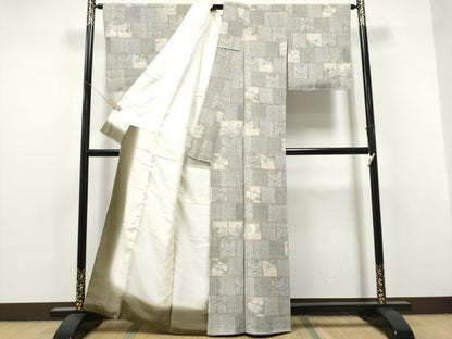 平和屋着物●上質な小紋　流水吉祥花文　正絹　逸品　未使用　CABJ5092hy
