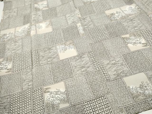 平和屋着物●上質な小紋　流水吉祥花文　正絹　逸品　未使用　CABJ5092hy