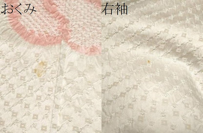 平和屋着物●訪問着　絞り　菊　金銀彩　正絹　逸品　CABJ5096hy