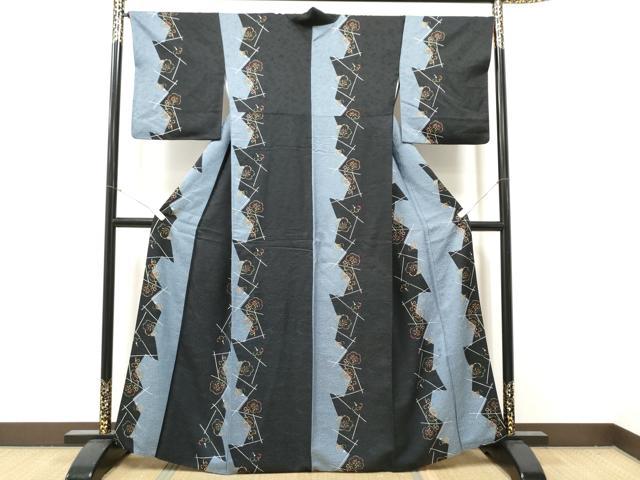平和屋着物●上質な小紋　舞花文　暈し染め　正絹　逸品　CABJ5099hy