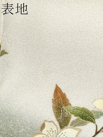 平和屋着物●漆工芸作家　金森一博　訪問着　枝花文　暈し染め　金彩　正絹　逸品　CABJ5100hy