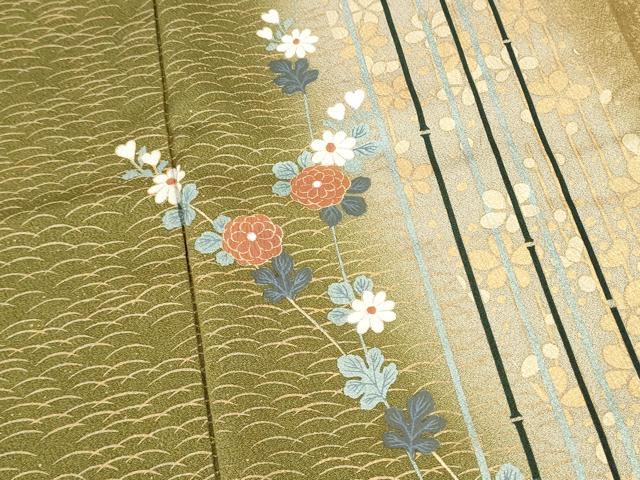 平和屋着物●訪問着　花蝶文　暈し染め　金銀彩　正絹　逸品　CABJ5102hy