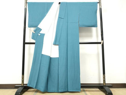 平和屋着物●本草木染作家　瑞寶　色無地　浅縹色　正絹　逸品　CABJ5105hy