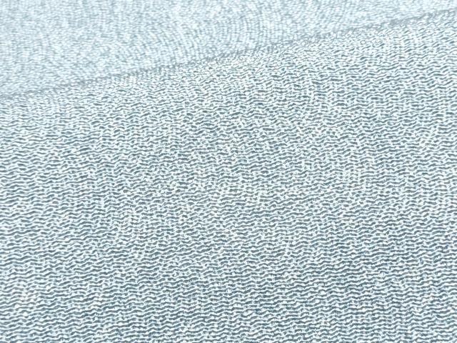 平和屋着物●江戸小紋　作家物　鮫小紋柄　鬼しぼ縮緬　銀座おゝぎ屋扱い　正絹　逸品　CABJ5106hy