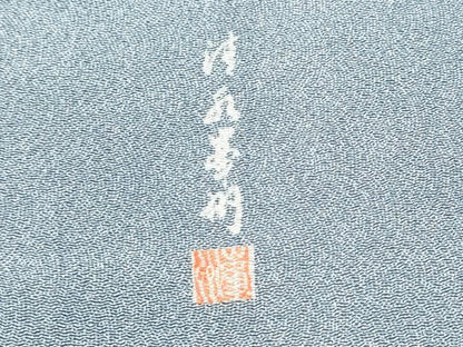 平和屋着物●江戸小紋　作家物　鮫小紋柄　鬼しぼ縮緬　銀座おゝぎ屋扱い　正絹　逸品　CABJ5106hy