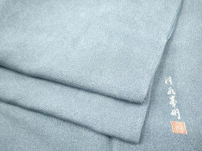 平和屋着物●江戸小紋　作家物　鮫小紋柄　鬼しぼ縮緬　銀座おゝぎ屋扱い　正絹　逸品　CABJ5106hy