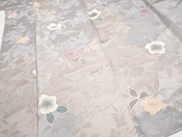 平和屋着物●上質な小紋　地紋起こし　草花文　正絹　逸品　CABJ5109hy
