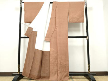 平和屋着物●伝統工芸士　廣瀬雄望　訪問着　江戸小紋　道長吉祥花文　寄せ小紋柄　正絹　逸品　CABJ5110hy