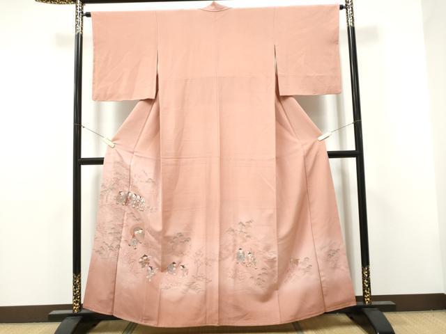 平和屋着物●中国三大刺繍　スワトウ刺繍　総刺繍　訪問着　童子遊び　暈し染め　正絹　逸品　未使用　CABJ5113hy
