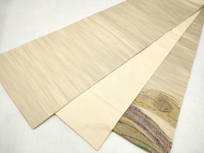 平和屋着物●太鼓柄袋帯　霞文　正絹　逸品　CABJ5144hy