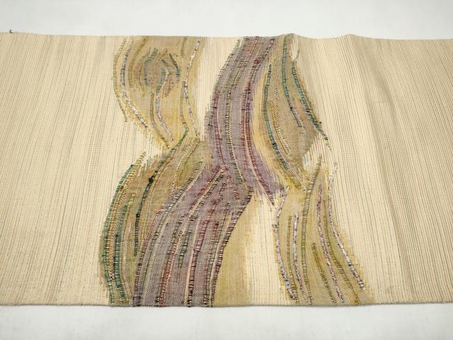 平和屋着物●太鼓柄袋帯　霞文　正絹　逸品　CABJ5144hy