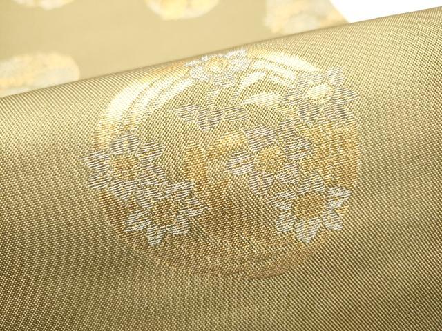 平和屋着物●織物一筋名門　織悦　全通柄　本袋帯　草花丸文　金銀糸　正絹　逸品　CABJ5148hy