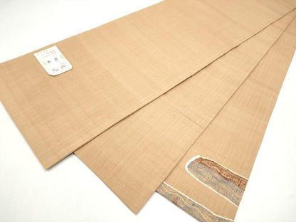 平和屋着物●桝屋高尾　太鼓柄袋帯　紬地　阿仙　抽象文　金糸　正絹　逸品　未使用　CABJ5155hy